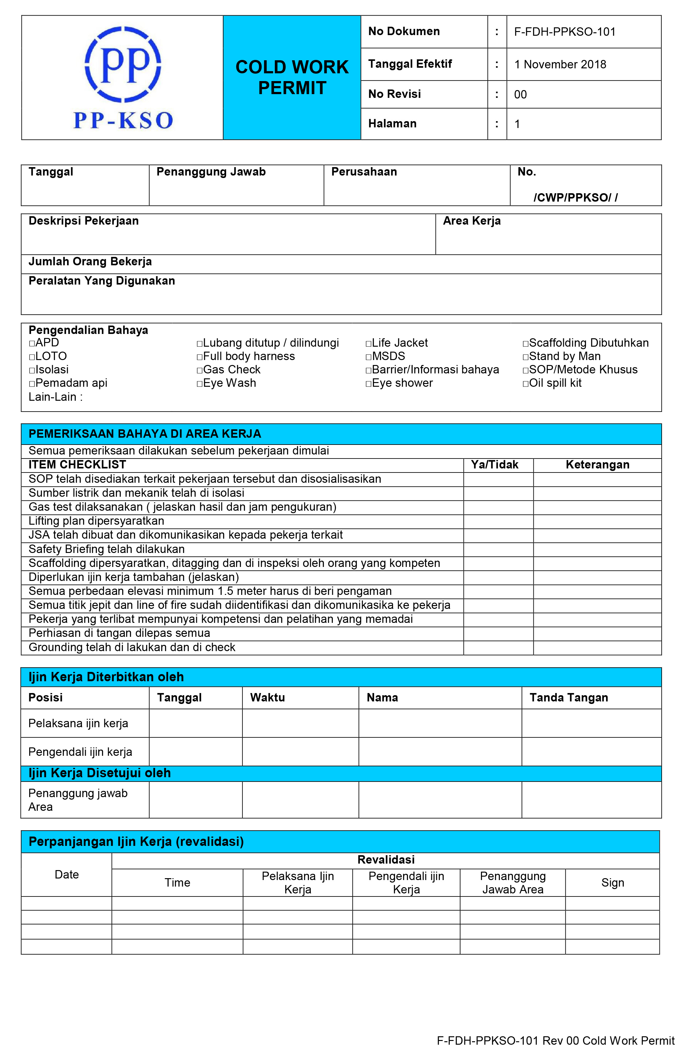 PP KSO company work permit